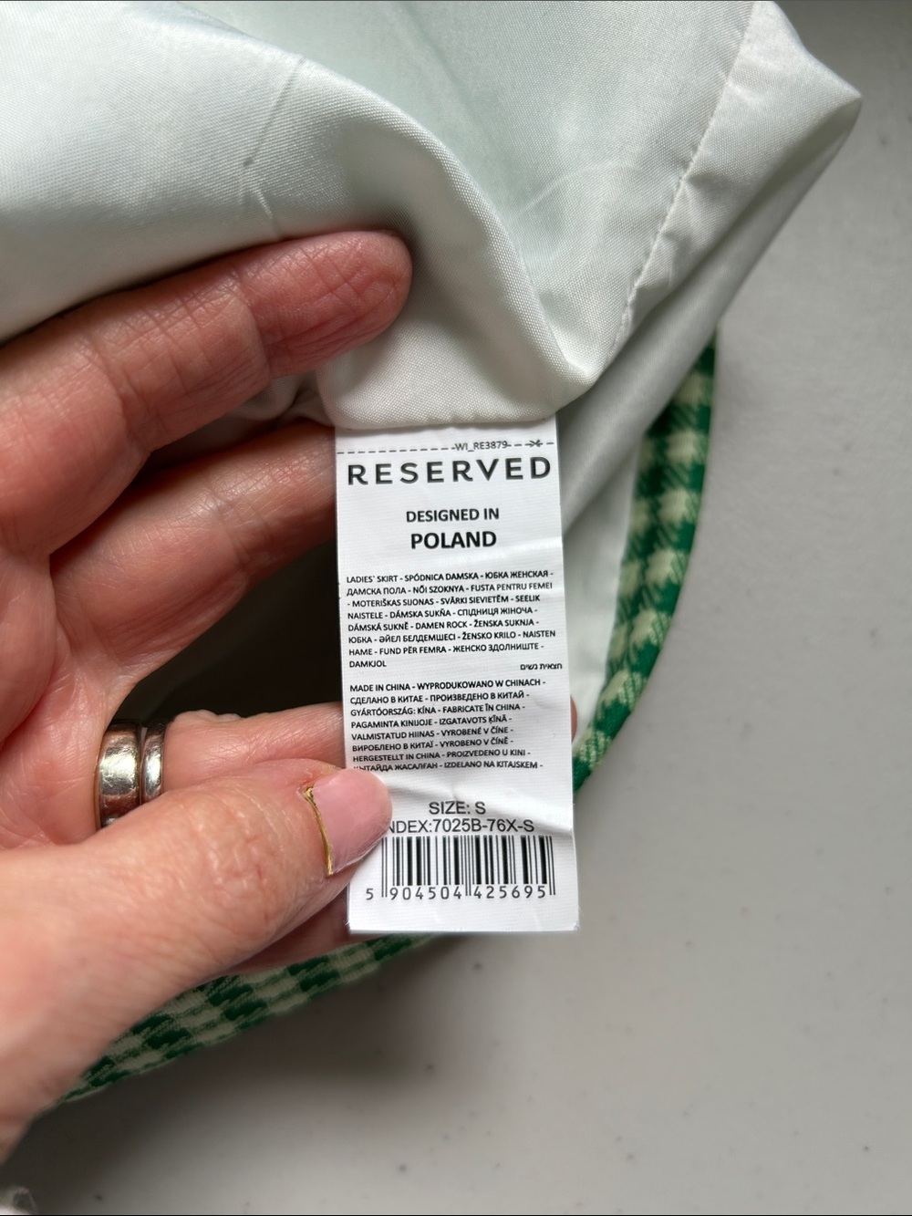 Reserved Checkered Gingham Mini Skirt - Picture 4 of 9